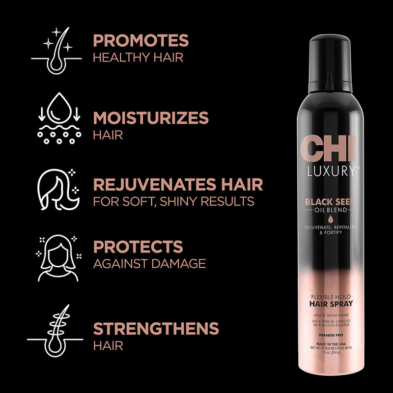 Luxury Black Seed Oil Blend Flexible Hold Hair Spray, , large image number null